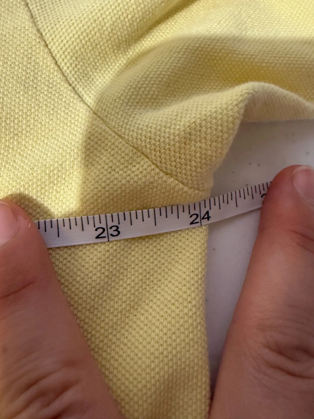 Polo Ralph Lauren Pastel Yellow Polo Shirt Blue Pony Cotton Men Large